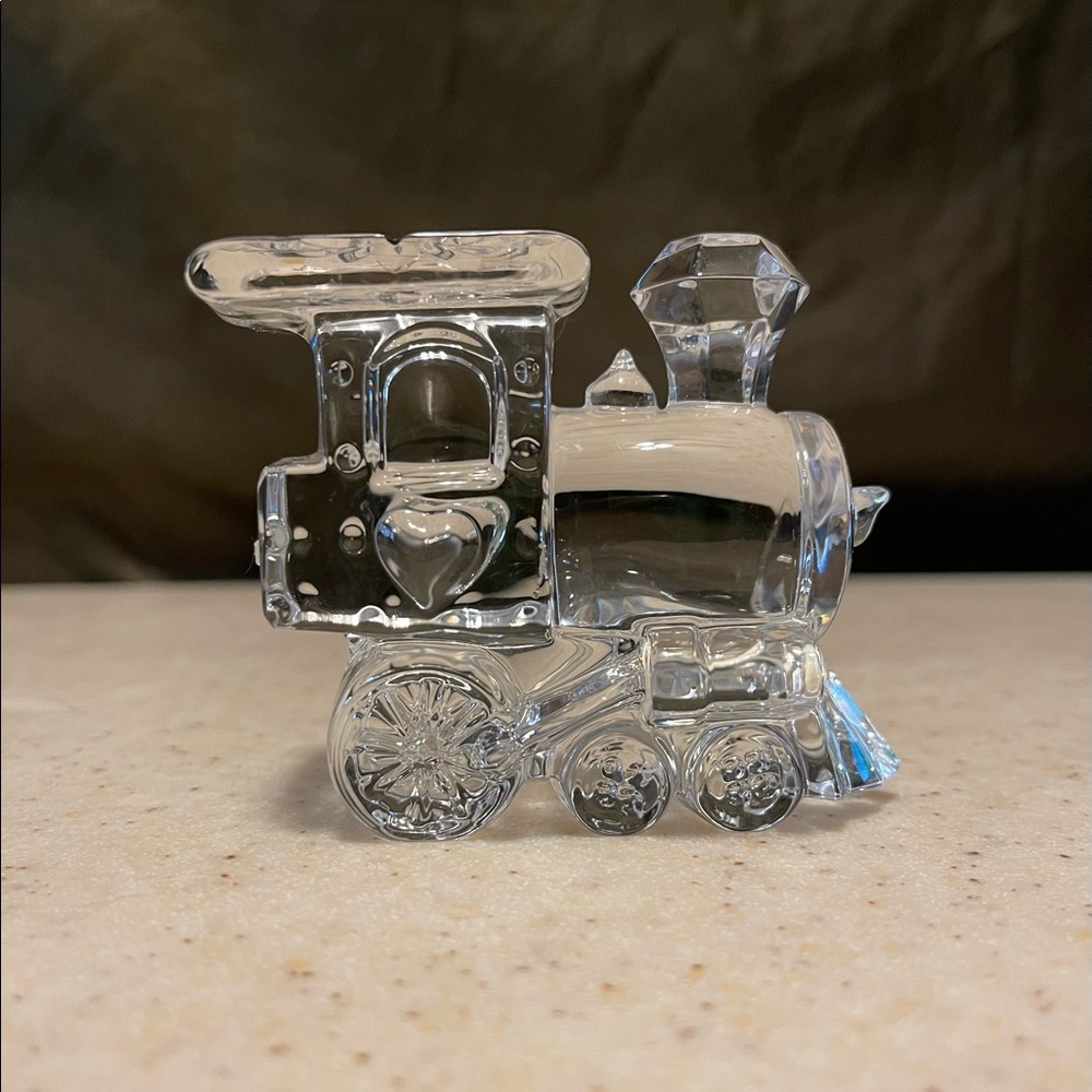 Vintage Jonal 24% Crystal Locomotive Train German Made Paperweight Figurine